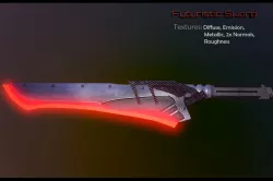 Futuristic Sword Low-poly 3D model