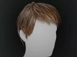 Game Male Hair Style M01 Low-poly 3D model