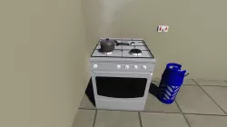 Gas and electric cooker 3D model