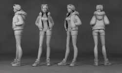 Girl Standing for 3D model