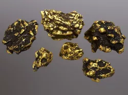 Gold Nuggets - PBR Game Ready Low-poly 3D models Low-poly 3D model