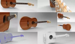 Guitar 3D model