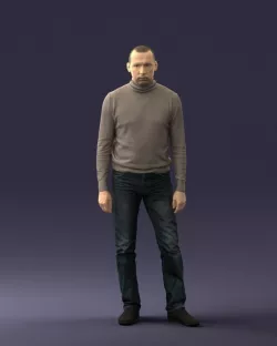 Guy the coffee turtleneck 0514 3D model