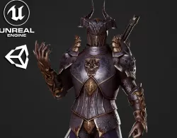 Horned Knight - Game Ready Low-poly 3D model