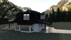 House in mountains 3D model