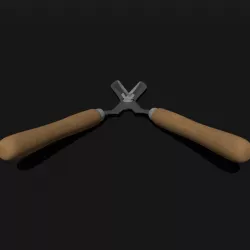 Household Hedge Scissors Low-poly 3D model