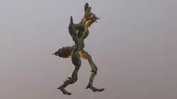 Insect Swamp Warrior Low-poly 3D model