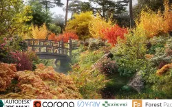 Japanese plants - Include GrowFX and Mesh file  3D model