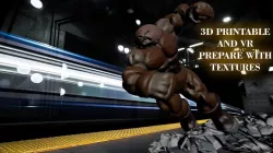 Juggernaut Low-poly 3D model