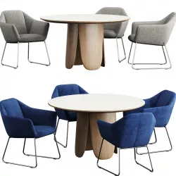 Kimono Dining Chair Table 3D model