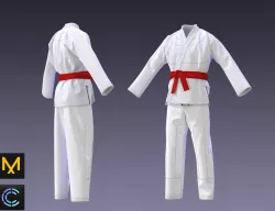 Kimono judo 3D model