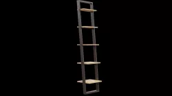 Ladder Shelving - Narrow wood varient Low-poly 3D model