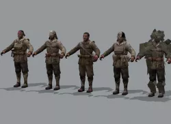 Lowpoly Pack - Soldier Jap Low-poly 3D model