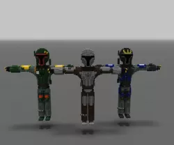 Mandalorian VOXEL Collection STAR WARS Low-poly 3D model