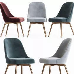 Mid Century Office Chair Westelm 3D model