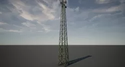 Military Radio Tower Low-poly 3D model