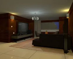Modern apartment plan house  Low-poly 3D model