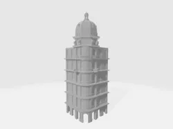 Old Building Low-poly 3D model