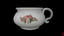 Old Vintage Chamber Pot Low-poly 3D model