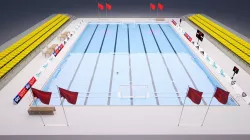 Olympic swimming pool 3D model 3D model
