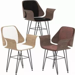Overstock Corvus Marsala Industrial Mid-Century Accent Chair 3D model
