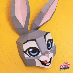 Paper Rabbit Low-poly 3D model