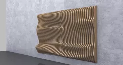 Parametric Wavy Wooden Panels 09 3D model