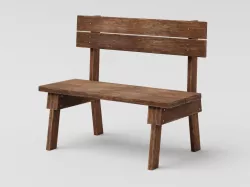 Parking Chair Pbr Gameready for Games Low-poly 3D model