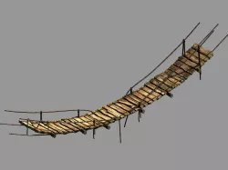 Plank-Suspension Bridge-Trail Bridge 12 3D model