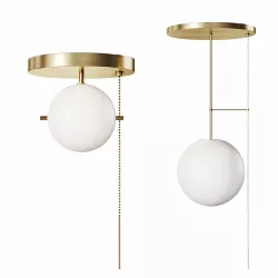 Postmodern ceiling lamp with chain switch SIGNAL 3D model