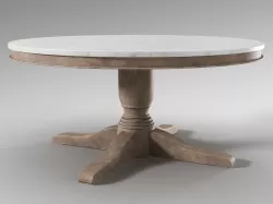 Pottery Barn - Alexandra 39inch Round Marble Coffee Table 3D model