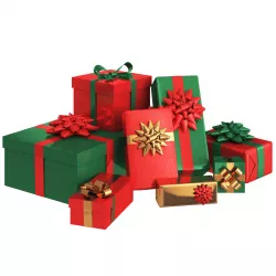 Presents and Gift Boxes Red and Green 3D model