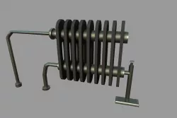 Radiator  Low-poly 3D model