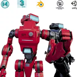 Robot Character Low-poly 3D model Low-poly 3D model