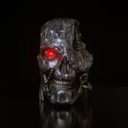 Robot Head Damaged Low-poly 3D model