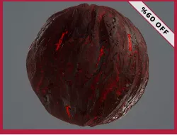 Rock Ground Lava Emission Seamless PBR Texture e Texture