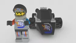 Rocket Racer from Lego Racers 1999 game Low-poly 3D model