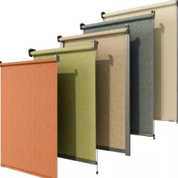 Roller blinds set for windows and doors 3D model