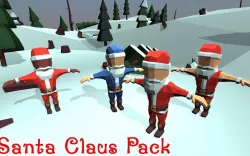 Santa Claus Low Poly Cartoon Low-poly 3D model