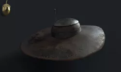 Sci-Fi Bounty Hunter Hat Low-poly 3D model