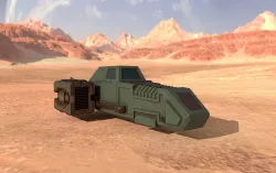 Sci-fi desert speeder Low-poly 3D model