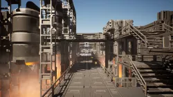 Sci-Fi Factory Low-poly 3D model