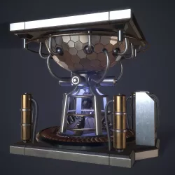 Sci-Fi Reactor Core Low-poly 3D model