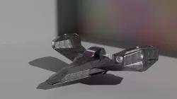 Sci-Fi Spaceship Concept Art Spacecraft  Low-poly 3D model