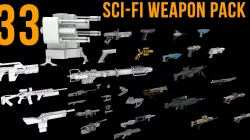 Sci-Fi Weapons Pack 3D model