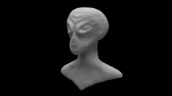 Sculpted Alien Head 3D model