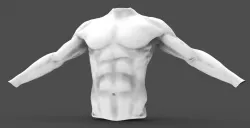 Sculpture - torso of athlete 3D model