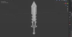 shadow fight 2 titan sword 3D model