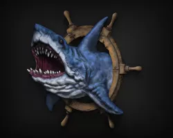 Shark bas relief 3D model