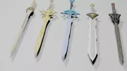 Simple fantasy swords Low-poly 3D model